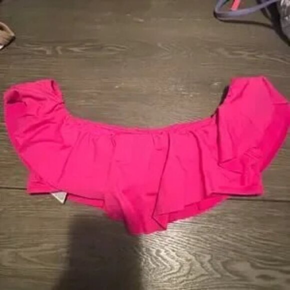 Trina Turk Bikini Top 6 Monaco Off The Shoulder Ruffle Swim NWOT - Picture 5 of 7